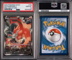 2022 POKEMON SWORD & SHIELD BRILLIANT STARS #154 FULL ART/CHARIZARD V PSA 10 - Image 3
