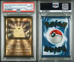 2021 Pokemon Celebrations UPC Pikachu PSA 8 Mint #58 Gold Englisch - Image 3