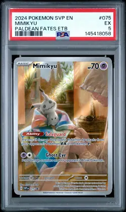2024 POKEMON SVP EN-SV BLACK STAR PROMO #075 MIMIKYU PSA 5 - Image 1