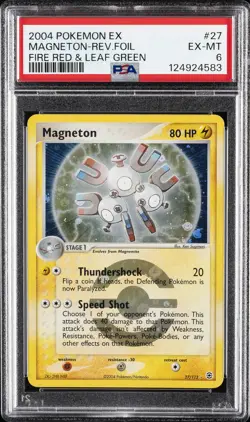 2004 POKEMON EX FIRE RED & LEAF GREEN #27 MAGNETON-REVERSE FOIL PSA 6 - Image 1
