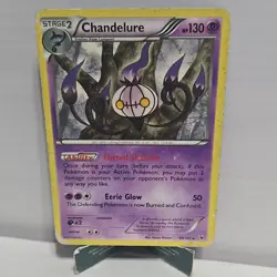 Pokemon Chandelure Noble Victories Rare Stage 2 60/101 130HP Psychic - Image 1