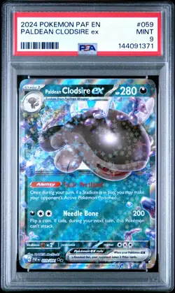 2024 POKEMON PAF EN-PALDEAN FATES #059 PALDEAN CLODSIRE EX PSA 9 - Image 1
