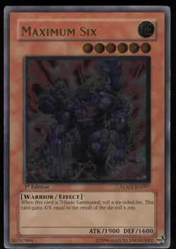 Maximum Six (UTR) LODT-EN097 Ultimate Rare 1st Edition Yu-Gi-Oh - Image 1