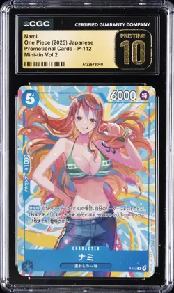 2025 ONE PIECE JAPANESE PROMO CARDS MINI-TIN VOL.2 #P-112 NAMI CGC 10 PRISTINE - Image 1