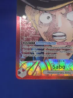 One Piece Awakening of the New Era Sabo OP05-001 Alternate Art Parallel Leader - Image 5