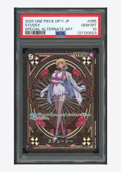 One Piece PSA 10 Stussy SP Alternate Art 2024 OP07-085 OP11 Japanese - Image 1