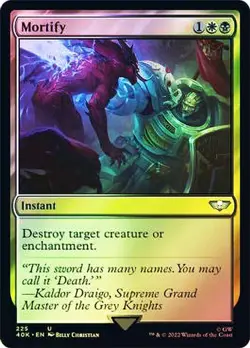 MTG New Surge FOIL Mortify Warhammer 40000 Commander Magic Card - Image 1