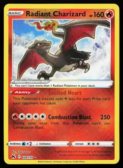 Radiant Charizard 020/159 Radiant Rare Holo Crown Zenith Pokemon Card - Image 1