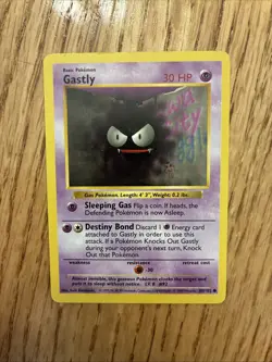 Pokemon Card - Gastly Base Set (Shadowless) 50/102 Common - NM - Image 1