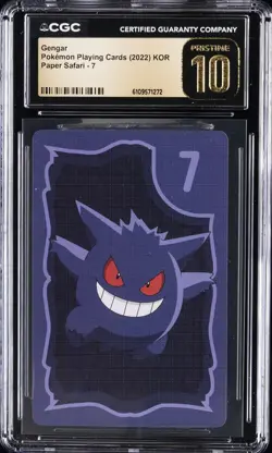 2022 POKEMON PLAYING CARDS KOREAN PAPER SAFARI #7 GENGAR CGC 10 PRISTINE - Image 1