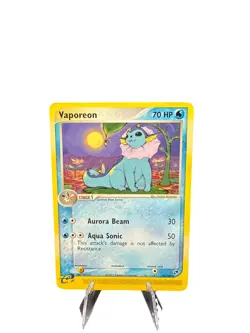 Pokemon Vaporeon Sandstorm Rare EX 25/100 FIRE CARD! - Image 1