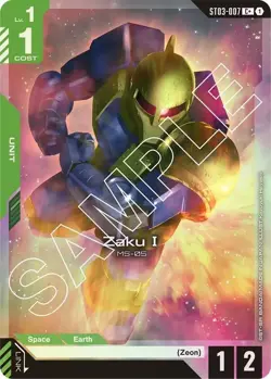 Zaku I Alternate Art Foil - ST03-007 C+ NM - Gundam TCG Card Game - Image 1