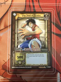 One Piece Cardass 2005 The Soul of Pirates Luffy Character Card CH009 Vintage - Image 1