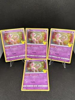 Pokemon TCG Celebrations Promo Holo 4 Card Lot - Mew 011/025 Psychic 2021 - Image 1