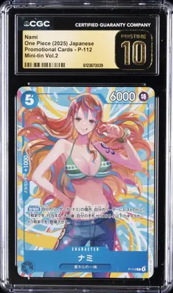 2025 ONE PIECE JAPANESE PROMO CARDS MINI-TIN VOL.2 #P-112 NAMI CGC 10 PRISTINE - Image 1