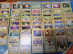 VINTAGE Pokemon Gym Challenge 54 Card C/UC/R Partial Set NO Duplicates 3 RARES - Image 1