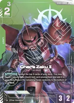 Char's Zaku II Alternate Art Foil - ST03-006 LR+ NM - Gundam TCG Card Game - Image 1