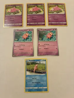 Lot Of 6 Slowpoke Pokemon Cards - Image 1