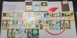 semi vintage pokemon card lot MP/DMG Holos and rares,c,un 200+ - Image 1