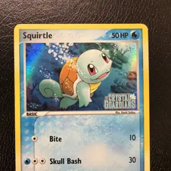 Pokemon TCG Squirtle Stamped Reverse Holo Card 63/100 EX Crystal Guardians MP - Image 2