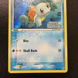 Pokemon TCG Squirtle Stamped Reverse Holo Card 63/100 EX Crystal Guardians MP - Image 3