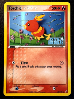 Torchic 65/100 EX Crystal Guardians Pokemon Card Reverse Holo Foil Rare LP - Image 1