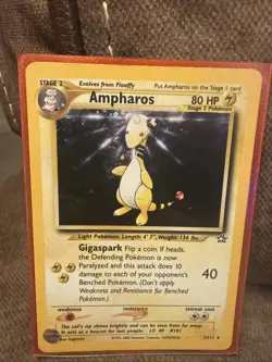 Pokemon TCG Ampharos Neo Genesis Holo Card 1/111 1st Edition Rare - Image 1
