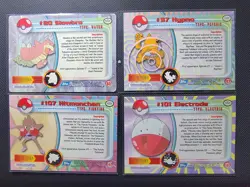 Slowbro, Hitmonchan, Hypno, Electrode Topps Blue Label 4 Cards Pokemon Non Holo - Image 2