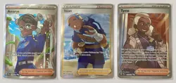 3x Secret Rare Full Art Trainer - Incl Amarys - Pokemon Card Lot - NM - 1¢ start - Image 1