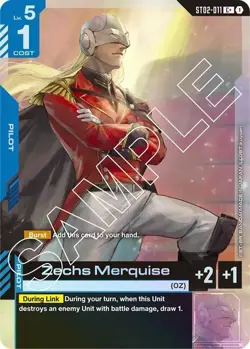 Zecks Merquise Alternate Art Foil - ST02-011 C+ NM - Gundam TCG Card Game - Image 1