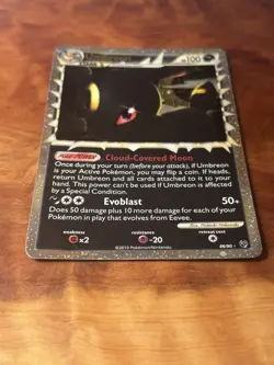Pokemon Umbreon Prime 86/90 Undaunted Holo Ultra Rare HGSS LP Pokemon Card - Image 2