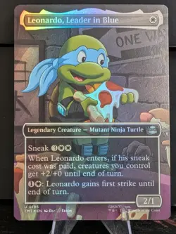 Leonardo, Leader in Blue (Borderless) Teenage Mutant Ninja Turtles Foil - Image 1