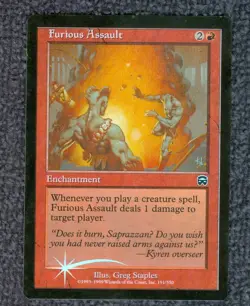 3 foils Furious Assault, hired Giant, Magistrate's Veto MERCADIAN MASQUES MTG - Image 5
