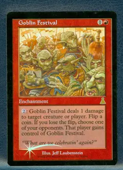 MTG FOIL Goblin Festival Urza's Destiny rare Unplayed Near MInt - Image 1