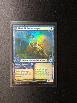 Merfolk Secretkeeper 284/269 - Alternate Showcase Foil Throne of Eldraine NM MTG - Image 1