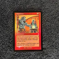 MTG FOIL Impatience Urza's Destiny rare Unplayed Near MInt - Image 3