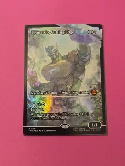 Leonardo, Cutting Edge, MTG, Teenage Mutant Ninja Turtles, Showcase FOIL, 0281 - Image 1