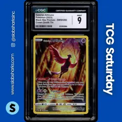 2019 POKEMON SWSH BS PROMO CROWN ZENITH TIN #SWSH282 GALARIAN ARTICUNO CGC 9 - Image 1