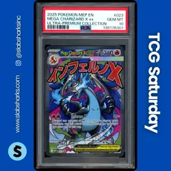 2025 POKEMON MEP BLACK STAR PROMO MEGA CHAR. UPC #023 MEGA CHARIZARD X EX PSA 10 - Image 1