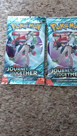 Pokemon Journey Together Booster Packs Lot of 2 English Zoroark 10 Cards Each - Image 1
