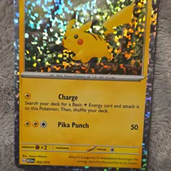 Pokemon TCG Pikachu M24N Holo Card 002/015 Charge Pika Punch English - Image 1