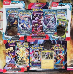 Sealed Pokemon TCG 9 Pack Lot ASCENDED HEROS DESTINED RIVALS PHANTASMAL Blister - Image 2