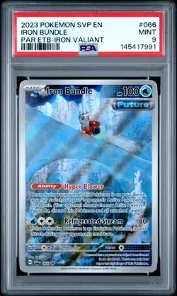 2023 POKEMON SVP EN-SV BLACK STAR PROMO #066 IRON BUNDLE PSA 9 - Image 1