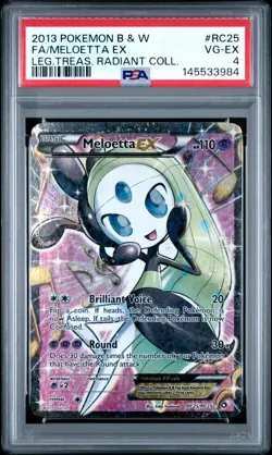 2013 POKEMON B&W LEGEND TREASURES RADIANT COLLECTION FULL ART/MELOETTA EX PSA 4 - Image 1