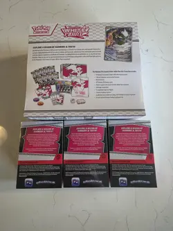 Pokemon Scarlet & Violet White Flare Elite Trainer Box and 3 Booster Bundles New - Image 4
