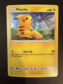 Pikachu 28/73 Cracked Ice Holo Pokemon Shining Legends VLP - Image 1