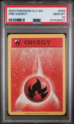 2023 POKEMON CLASSIC CHARIZARD & HO-OH EX DECK #033 FIRE ENERGY PSA 10 - Image 1
