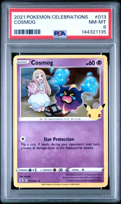 2021 POKEMON CELEBRATIONS #013 COSMOG PSA 8 - Image 1