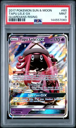 2017 POKEMON SUN & MOON GUARDIANS RISING #60 TAPU LELE GX PSA 9 - Image 1