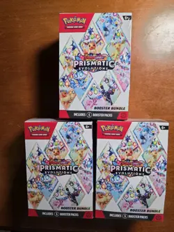 Pokemon SV Prismatic Evolutions Booster Bundle Box LOT OF 3 (SEALED) SHIPS FREE! - Image 1
